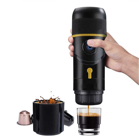Coffee Machine for Car Portable Home Car Dual Use Self Heating Coffee Maker for Outdoor Travel USB/Cigarette Lighter Coffe Maker